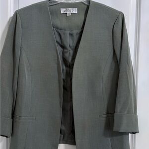 Kasper Olive Open-Front Women's Blazer